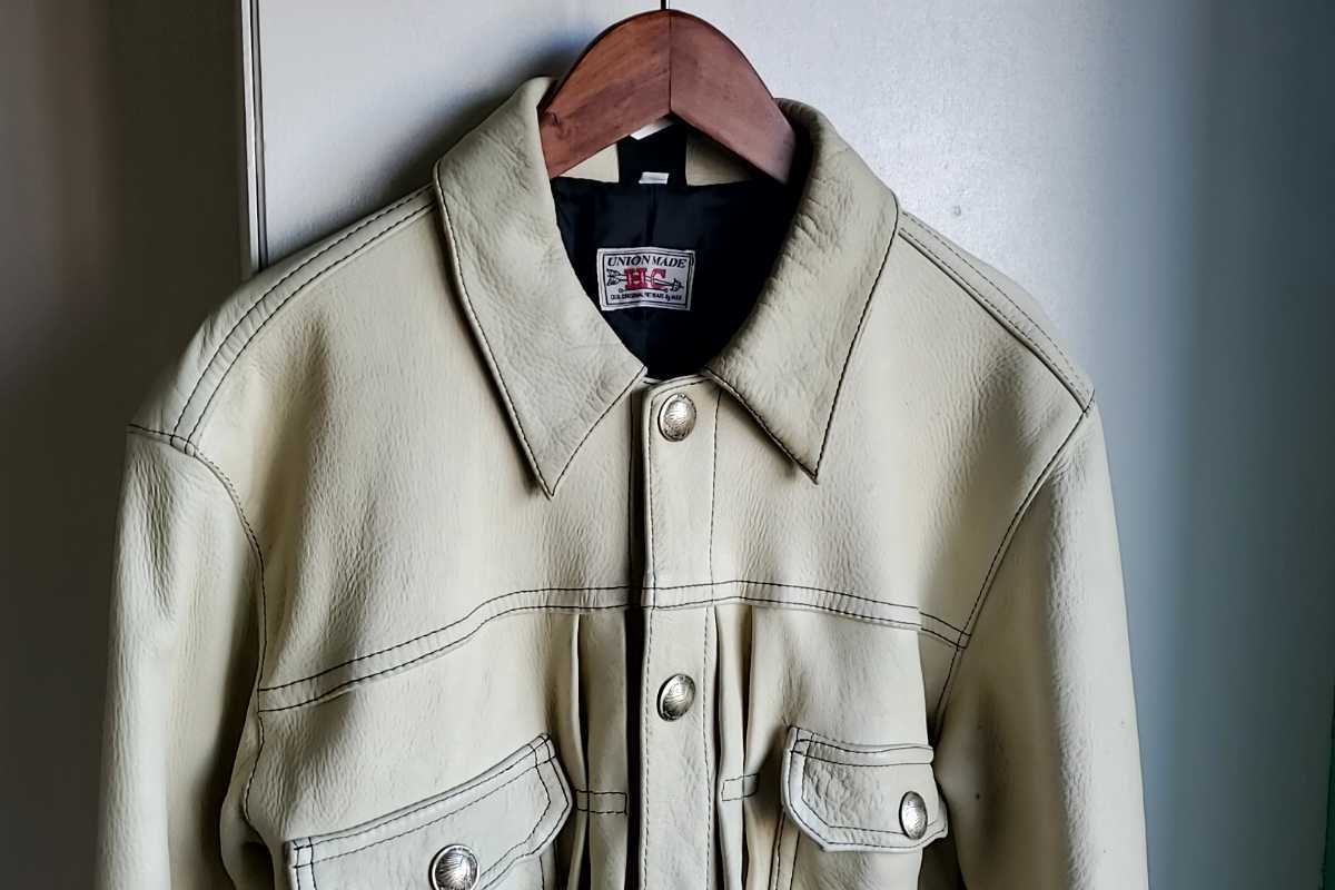 S☆日本製 レッドムーン RED MOON ディアスキン ブルゾン sizeS 白