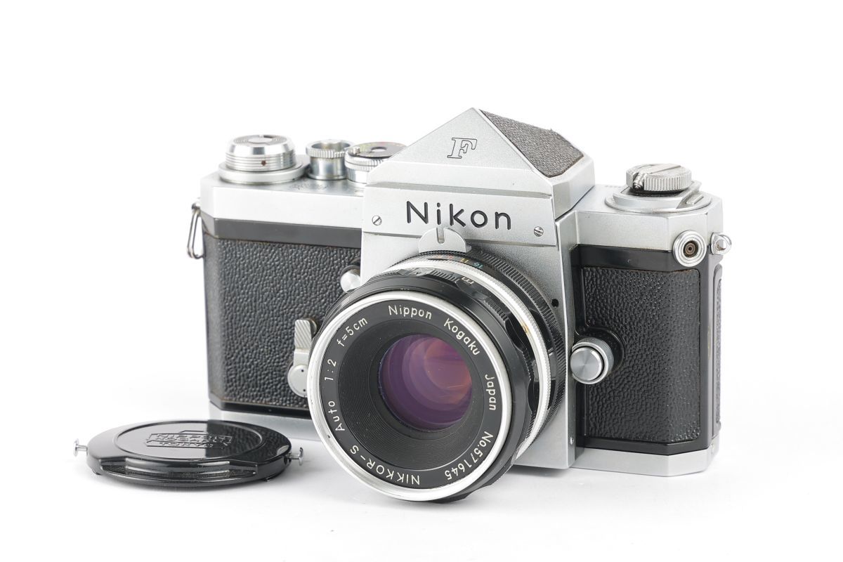 07746cmrk Nikon F アイレベル 640万台 ロクヨンマル + NIKKOR-S Auto 5cm F2 MF一眼レフ フイルムカメラ 標準レンズ_画像1