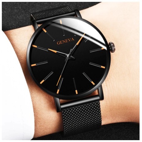 E771:メンズ 超薄型 大人気 時計 ミニマリスト シンプル ビジネス ステンレス スチール メッシュ ベルト クォーツ 腕時計 ウオッチ 新品_画像1
