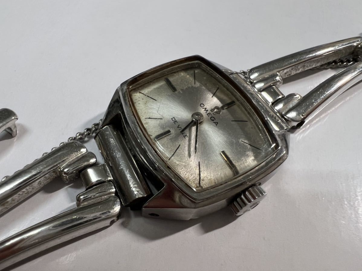 【特別訳あり特価】 0338 511 レディース デビル VILLE DE オメガ Cal.485 シ-1 ラグ幅12mm watch vintage OMEGA 手巻き 腕時計 デビル
