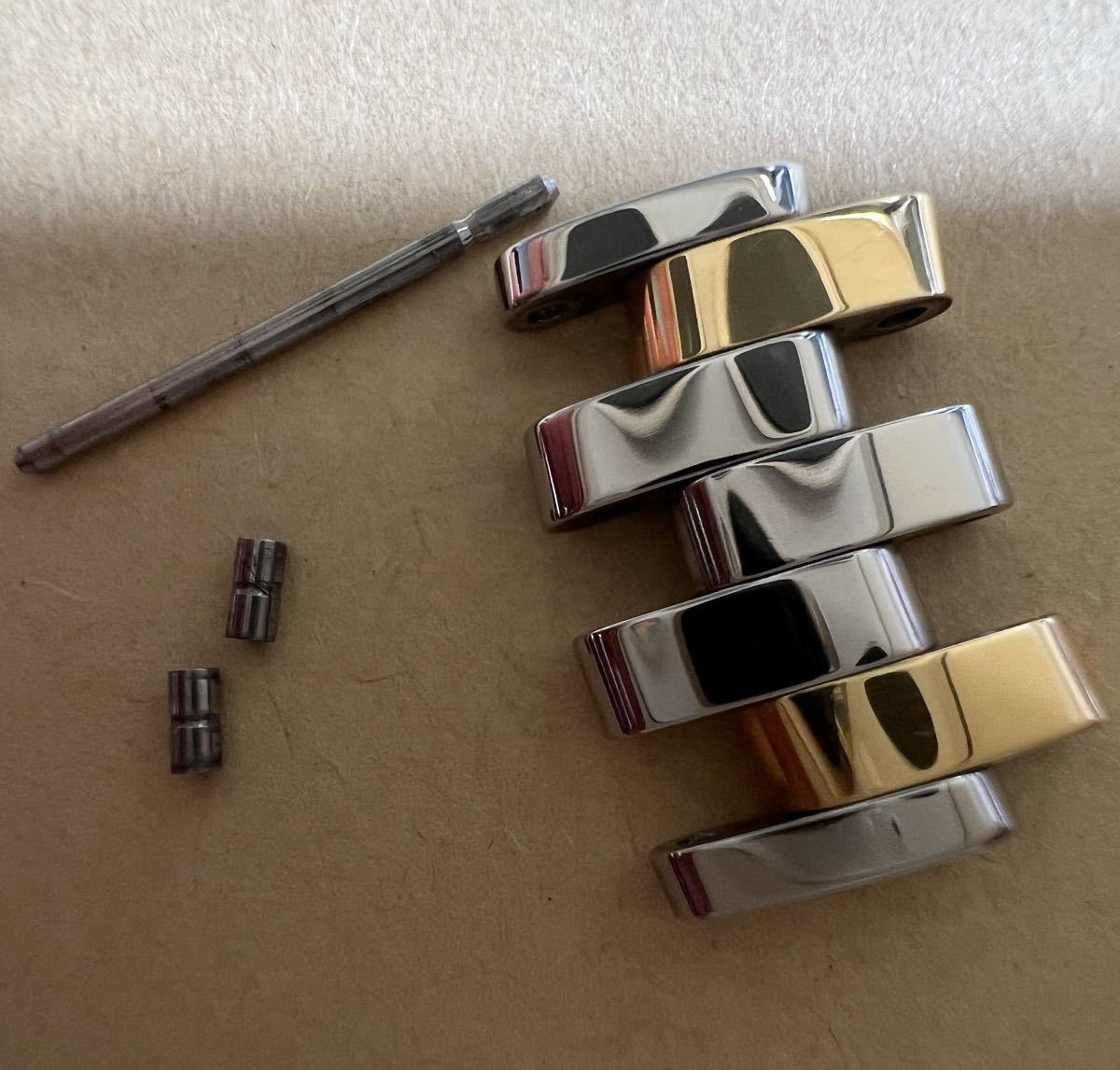 オメガ デビル プレステージ 約16mm幅 コマ メンズ ゴールドコンビカラー OMEGA de ville prestige bracelet parts 148-4