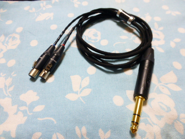 AUDEZE LCD 2 3 4 XC シリーズ Meze Audio Empyrean 用ケーブル MOGAMI 2944 200cm 長め 6.3mm 標準プラグ Neutrik NP3X-B miniXLR ×2