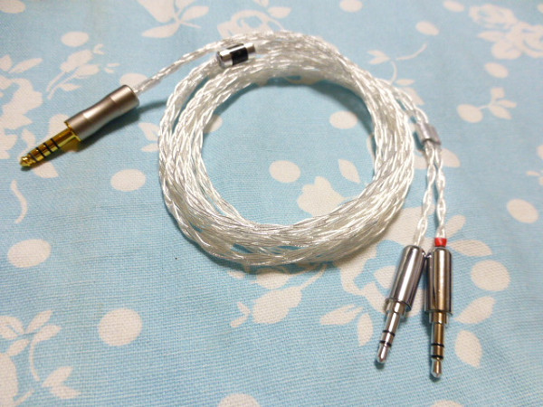 T1 2nd MDR-Z7 cable rhodium plug silver plating OFC. core Blade knitting 300cm considerably length .4.4mm5 ultimate ( XLR 4pin 6.3mm T3-01 modification possible 