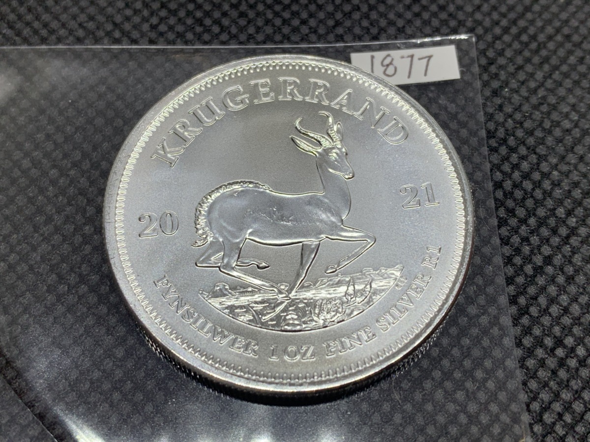 31.1グラム 純銀 クルーガーランド 2021年 南アフリカ 1オンス 銀貨 