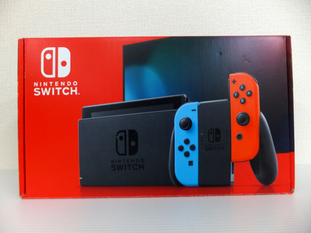A87 美品 任天堂 HAD-S-KABAA Nintendo Switch 新型 本体 ネオンブルー