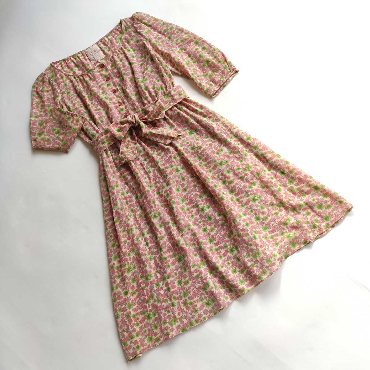 最終値下げ 美品 Sybilla シビラ コットンシルク 花柄ワンピース