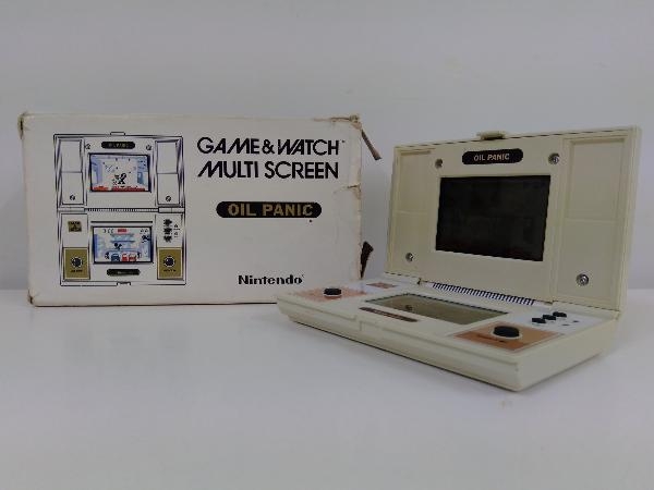 ジャンク 動作未確認 任天堂 GAME＆WATCH MULTI SCREEN オイルパナック 外箱/説明書付 日本製 OP-51 Nintendo 1982 レトロ ゲーム_画像1