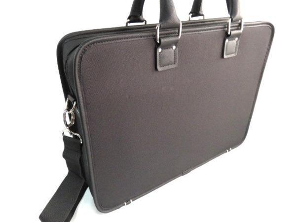 JW 黒色 新品 頑丈 ビジネスバッグ ブリーフケース PC タブレット用ポケット付き 42cm 通勤鞄 ブラック メンズ 男性用バッグ_画像3