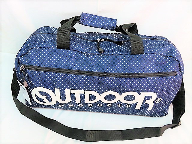  navy dot new goods OUTDOOR outdoor medium sized Boston bag 60cm polka dot pattern capacity large part ... part . sport lady's bag 