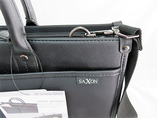 ブラック 新品 SAXON サクソン 人気 ビジネスバッグ 通勤鞄 40cm A4サイズ 収納可能 ポケット多 消臭効果 ブリーフケース 通勤バッグ_画像6