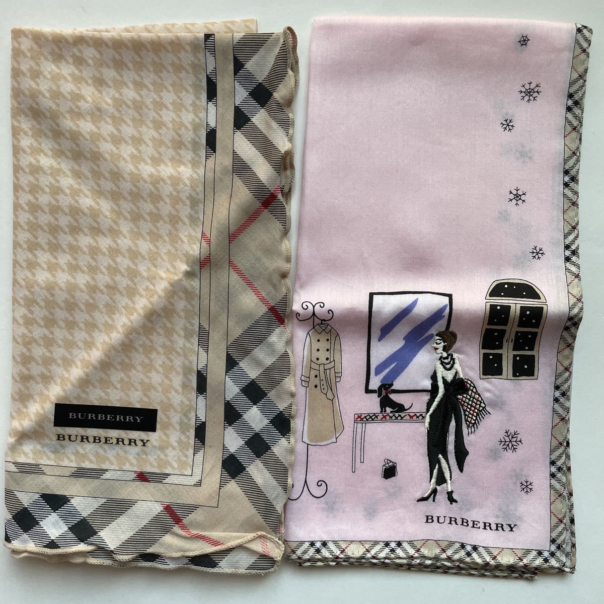 高評価のクリスマスプレゼント Burberry バーバリー フリル ハンカチ
