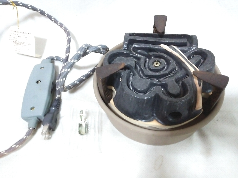☆【一美堂】☆茶道具☆野々田製『炭型電熱器』☆極美品☆紙箱付