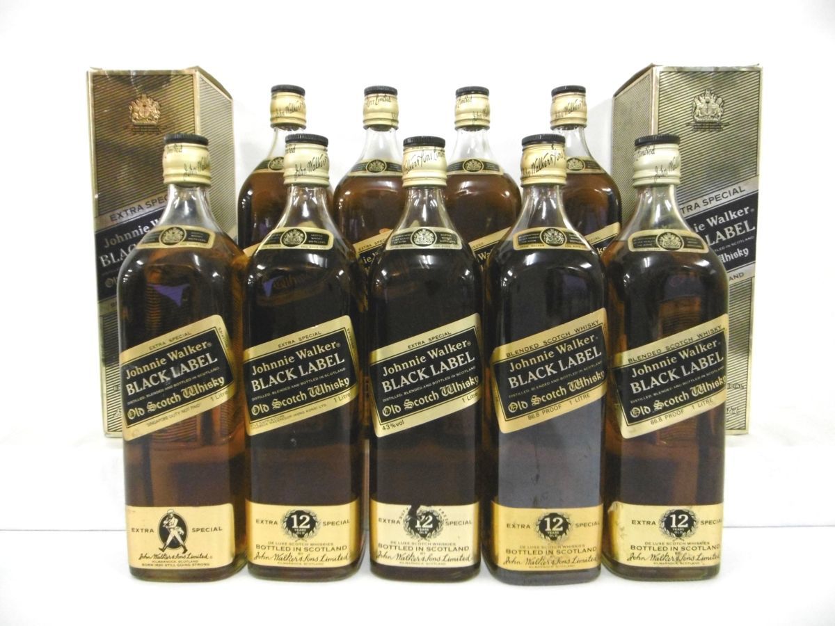 1円 スタート 古酒 未開栓 9本セット Johnnie Walker ジョニー