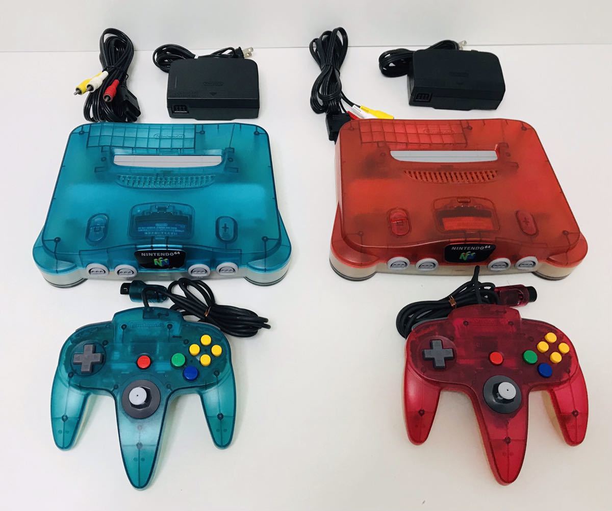 NINTENDO64 クリアレッド クリアブルー 2台 www.osspirangi.org.br