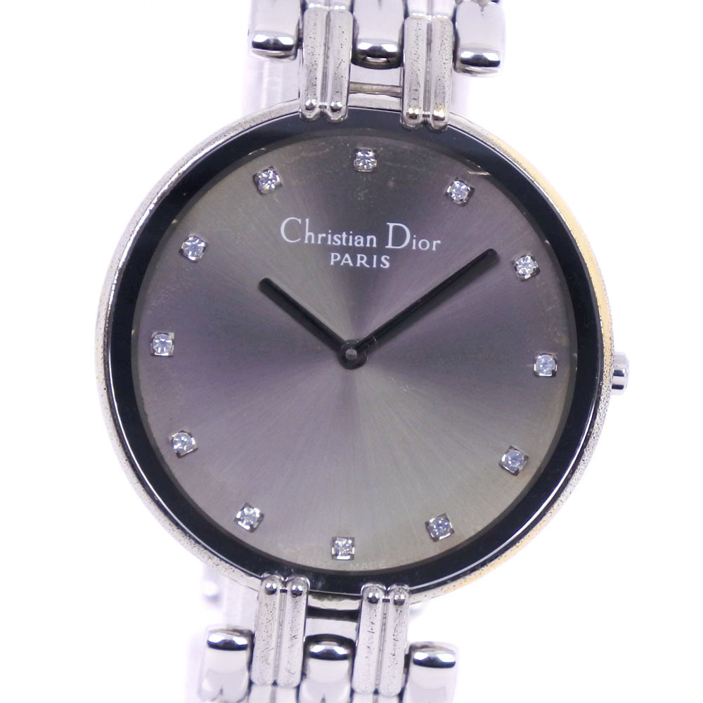 Dior クリスチャンディオール バギラ D47-120 腕時計 SS クオーツ ユニ