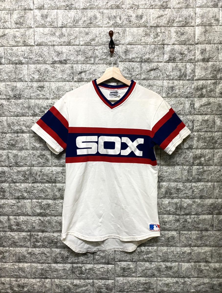 貴重 1980s 当時物 MLB 公式 シカゴ・ホワイトソックス メジャーリーグ ヴィンテージ medalist Sand-Kni ユニフォーム トリコロール 半袖