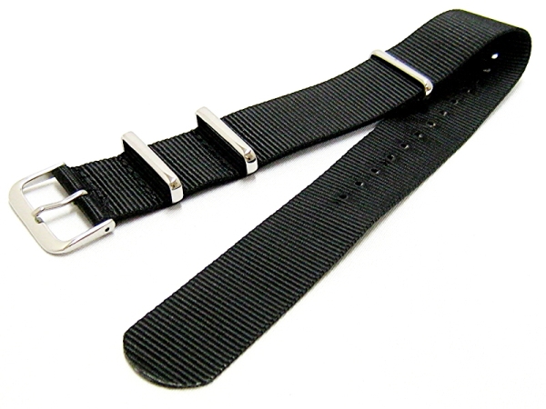  world . popular NATO type * military * Army * nylon strap * clock belt * black * black 22mm