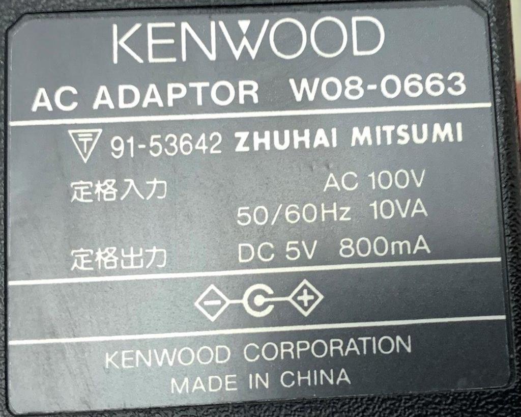 KENWOOD Kenwood AC adaptor W08-0663 DC5V 800mA *VDO 3