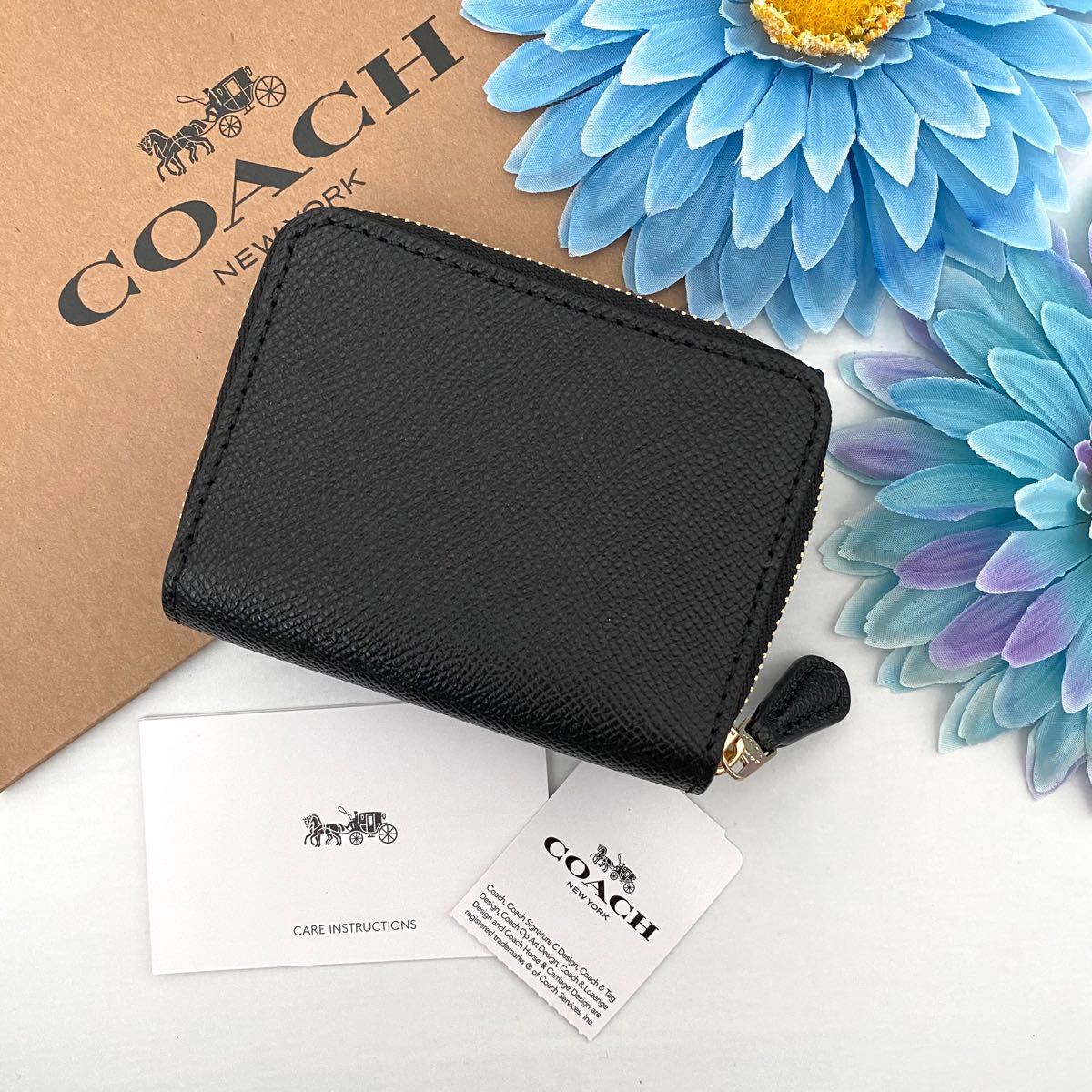 爆売り! COACH コーチ ブラック アニマル レザー 折り財布 nuseluj.com