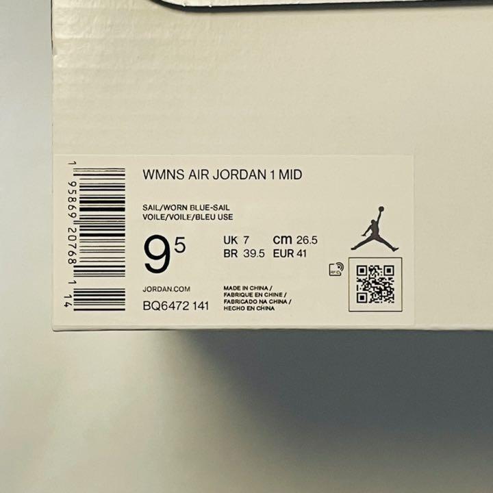 くとも ヤフオク! - NIKE WMNS AIR JORDAN 1 MID UNIVERSITY BLUE 26... よりお