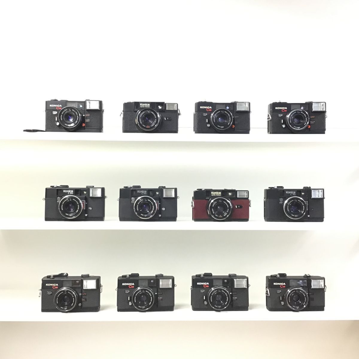 KONICA C35 EF , C35 AF , C35 AF2 他 コンパクトフィルムカメラ 12点セット まとめ ●ジャンク品 [3860TMC]_画像1