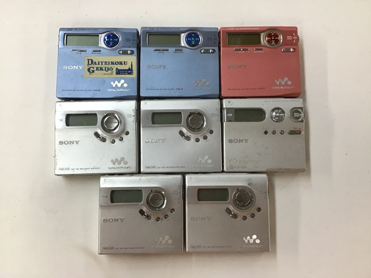 SONY MD WALKMAN MZ-N910 MZ-N920 MDプレーヤー・MDウォークマン 8点セット◆ジャンク品 [9965W]_画像1