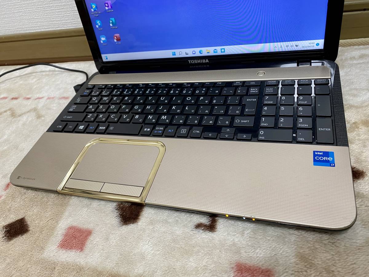 Win11 Office2021 i7 クアッドコア 8GB 新品SSD480GB 東芝 dynabook T552/58HK USB3.0 Blu-ray Bluetooth Webカメラ テンキー 初心者歓迎_画像2