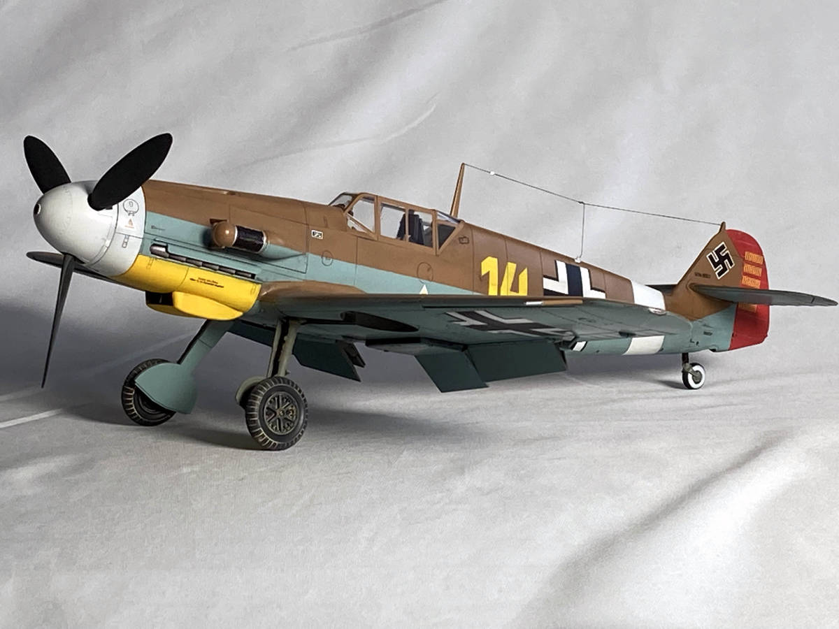 atsudra工房完成品】1/32 Bf109F-TROP マルセイユ少尉 50機撃墜時