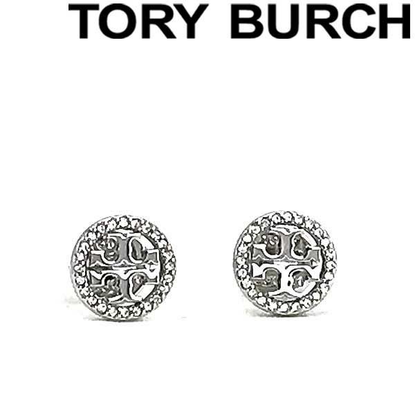 TORY BURCH トリーバーチ クリスタルロゴ ピアス シルバー 53422-042