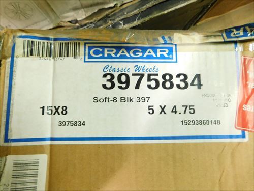 CRAGAR クレーガー15×8Ｊ　ブラック　2本ＳＥＴ　5×4.75　15インチ　アメ車　鉄チン　新品未使用　_画像8