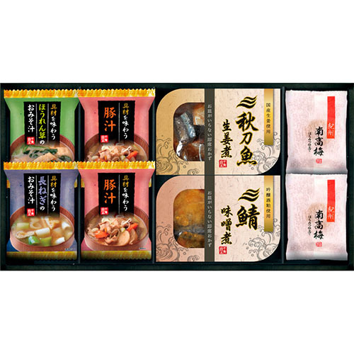 三陸産煮魚&おみそ汁・梅干しセット C3299058(l-4983740105500)_画像1