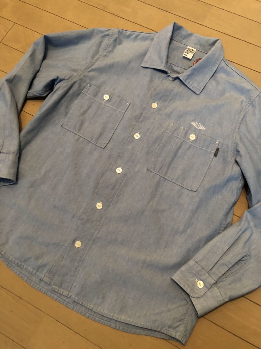 CHALLENGER チャレンジャー Skull Hand Logo Chambray Shirt