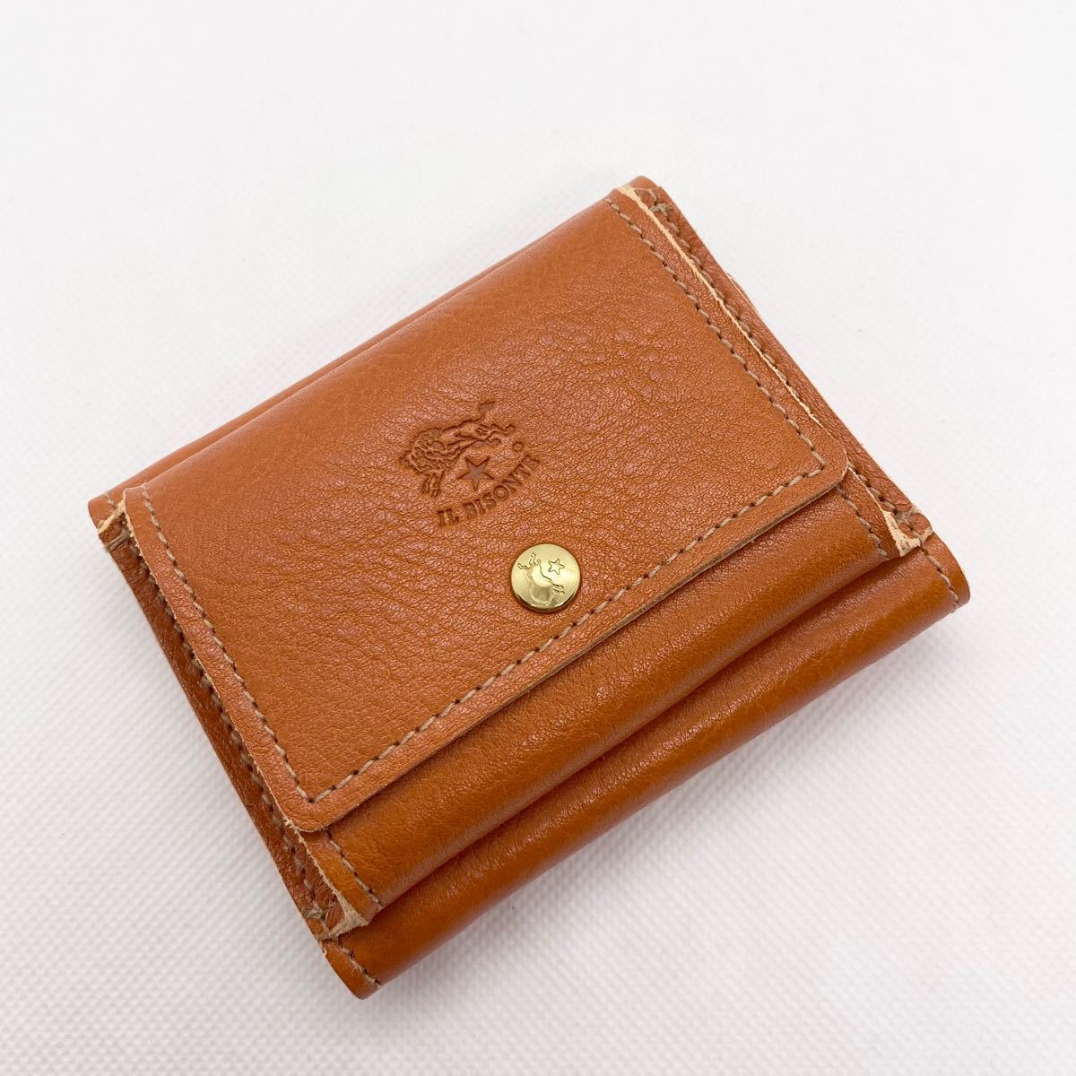 新品 イルビゾンテ ☆大人気☆ 三つ折り財布 コンパクト ヤキヌメ-