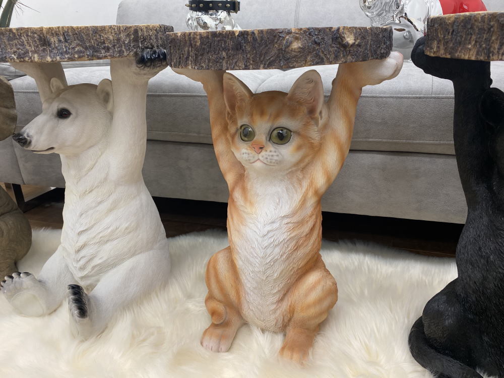 定額・未使用・アウトレット・新品・アニマルサイドテーブル・猫・ねこ・ネコ好きさんにはたまらないデザイン・プレゼント・新築祝い