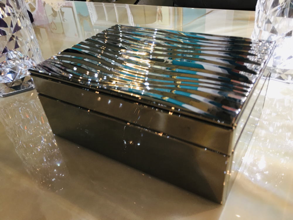  outlet unused free shipping jewelry accessory case gem box Kirakira present gift optimum mirror glass 