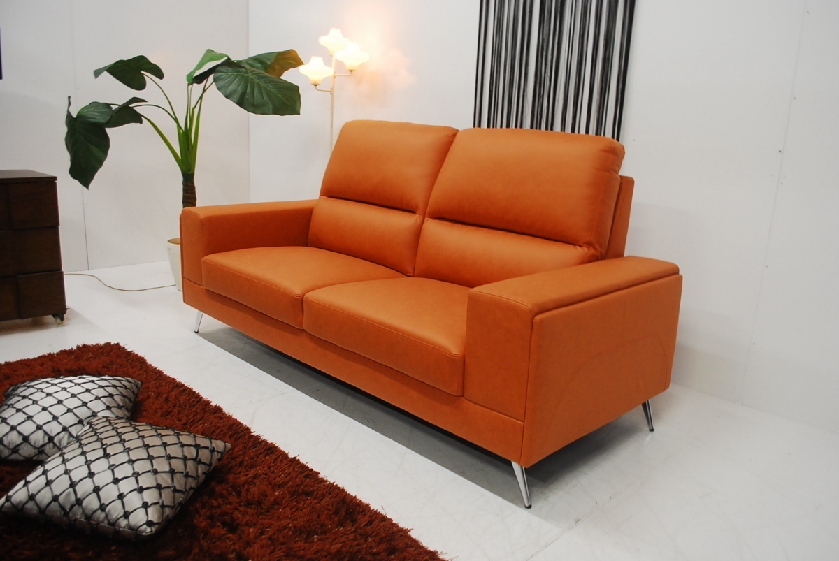  fixed amount * outlet * unused * article limit * orange color * new material Cross leather * high bag modern sofa 