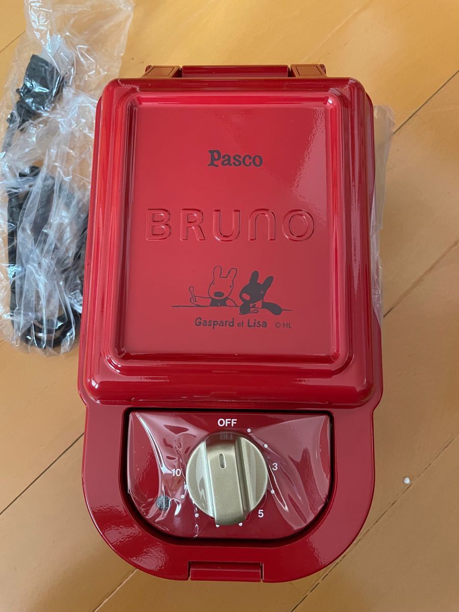 BRUNO ホットサンドメーカー シングル レッド BOE043-RD