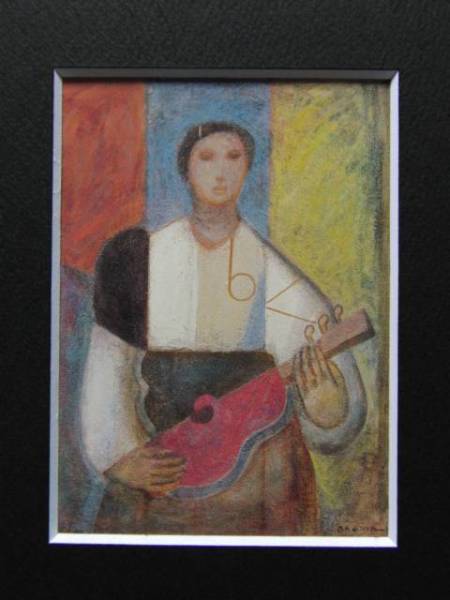  large marsh hing . Hara [ mandolin . hold woman ] super rare book of paintings in print .., new goods frame attaching 