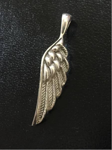  necklace pendant top feather feather silver 925 men's accessory fashion accessories ornament secondhand goods [2819]A