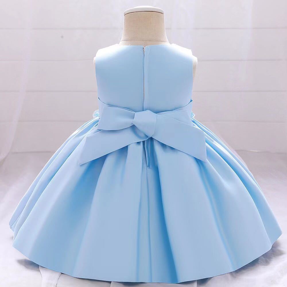 100cm child dress Kids dress beige Be dress presentation formal formal dress wedding two next . The Seven-Five-Three Festival . birthday dress One-piece light blue 