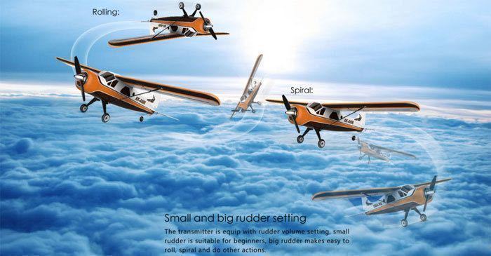 ★XK DHC-2 A600 送信機モード2 ラジコン飛行機 5CH ブラシレスモーター S-FHSS FUTABA 背面飛行 互換性 RC エアープレーン 3D/6G 300m制御