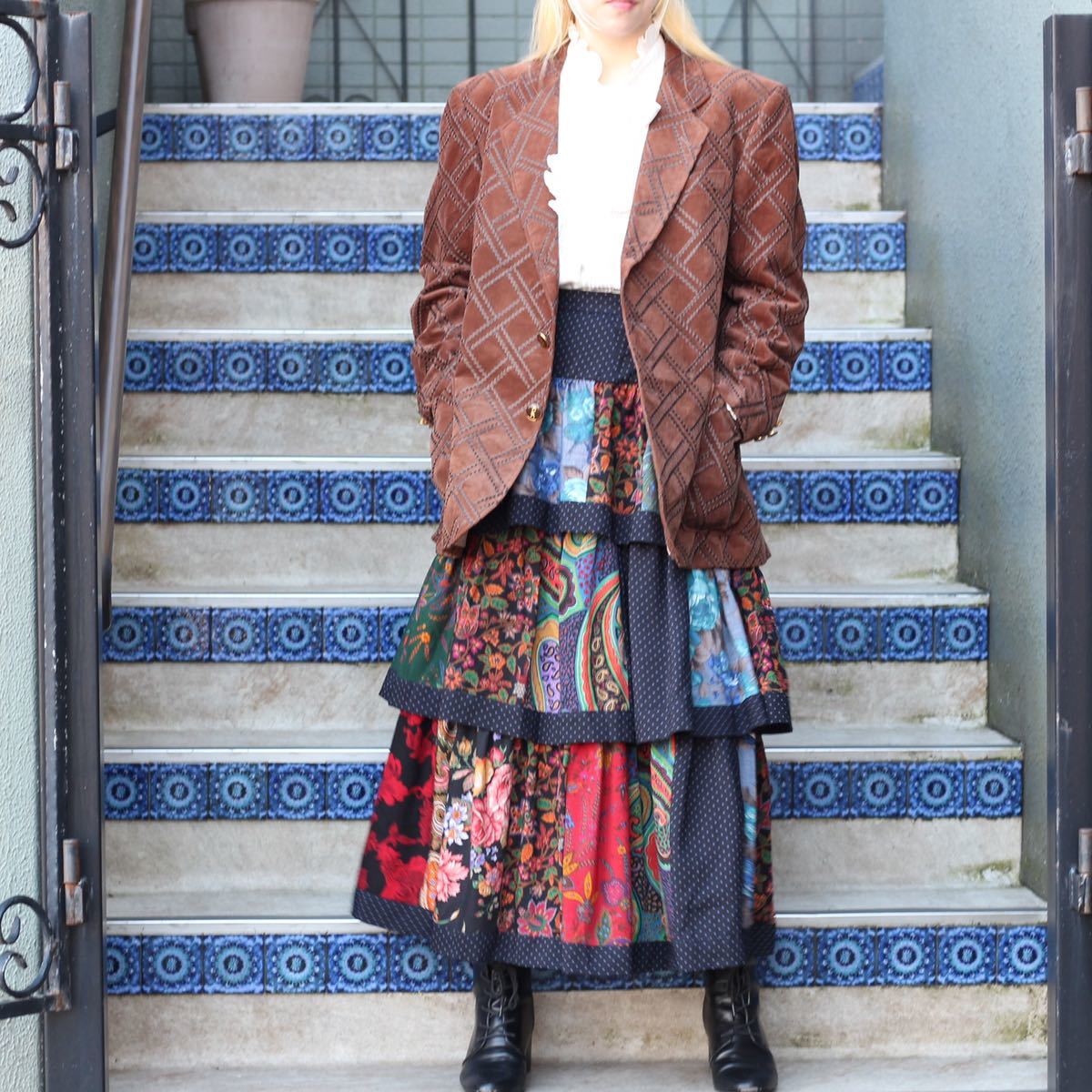 RETRO VINTAGE Roberta di Camerino DESIGN TAILORED JACKET/レトロ