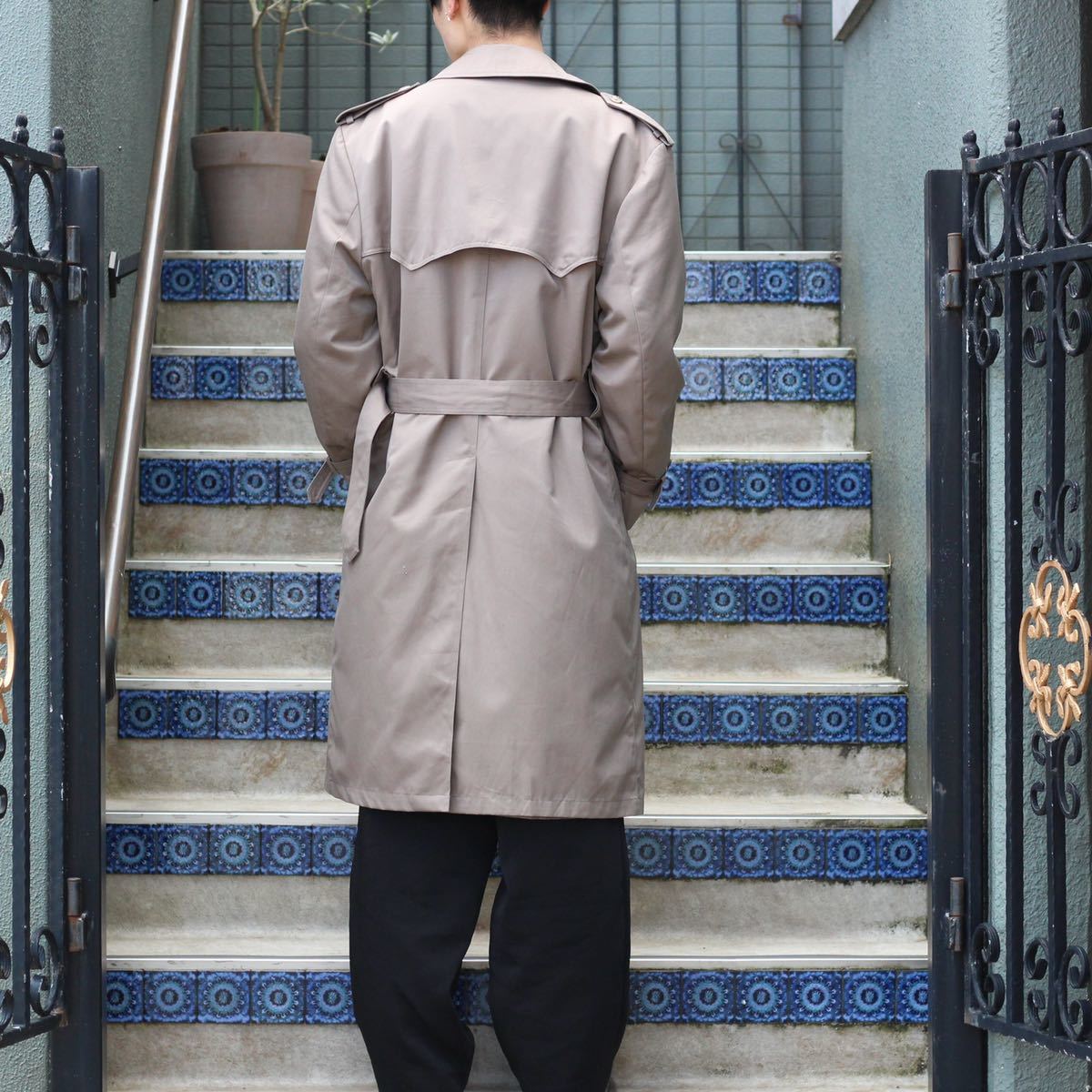 USA VINTAGE TOWNE BY LONDON FOG TRENCH COAT WITH LINER MADE IN SRILANKA/アメリカ古着ロンドンフォグライナー付きトレンチコート_画像3