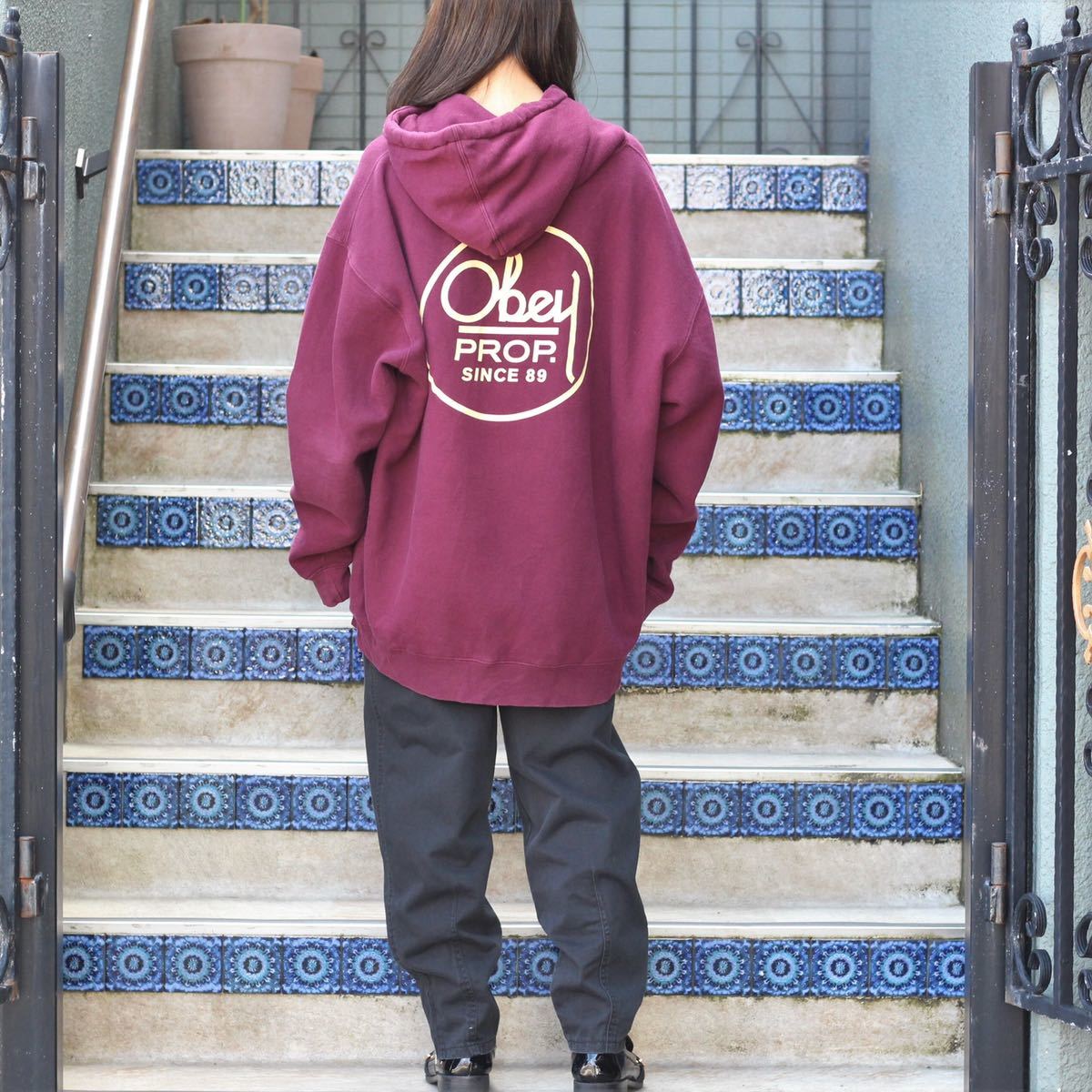 USA VINTAGE LOGO SWEAT HOODIE PARKA/アメリカ古着ロゴスウェットフーディ(パーカー)_画像3