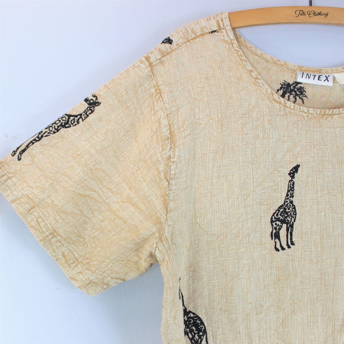 USA VINTAGE HALF SLEEVE ANIMAL PATTERNED ONE PIECE/アメリカ古着アニマル柄半袖ワンピース_画像6