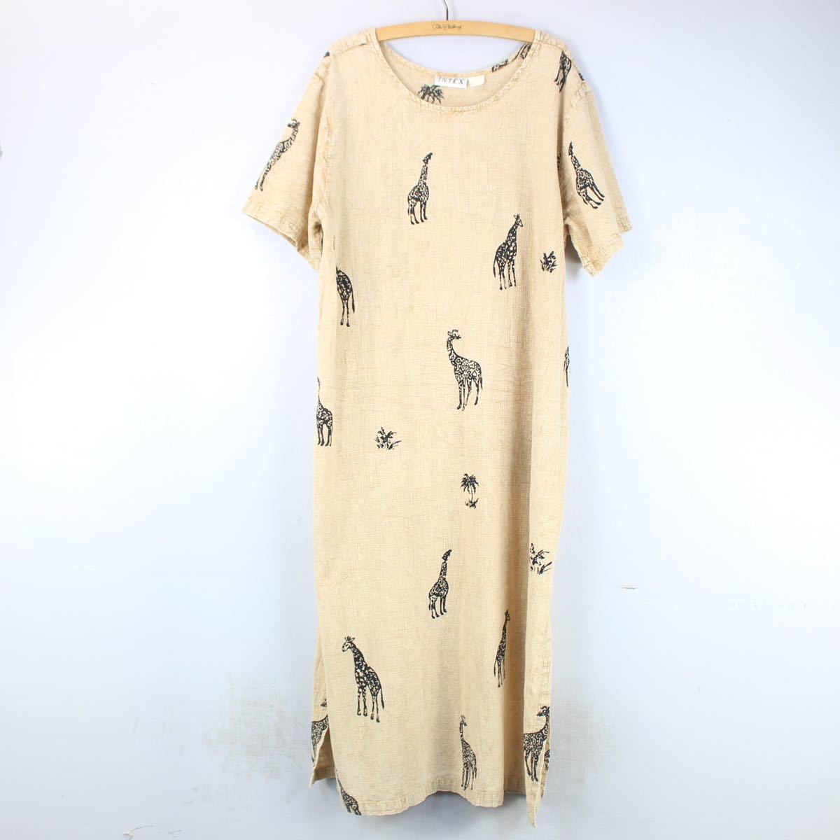 USA VINTAGE HALF SLEEVE ANIMAL PATTERNED ONE PIECE/アメリカ古着アニマル柄半袖ワンピース