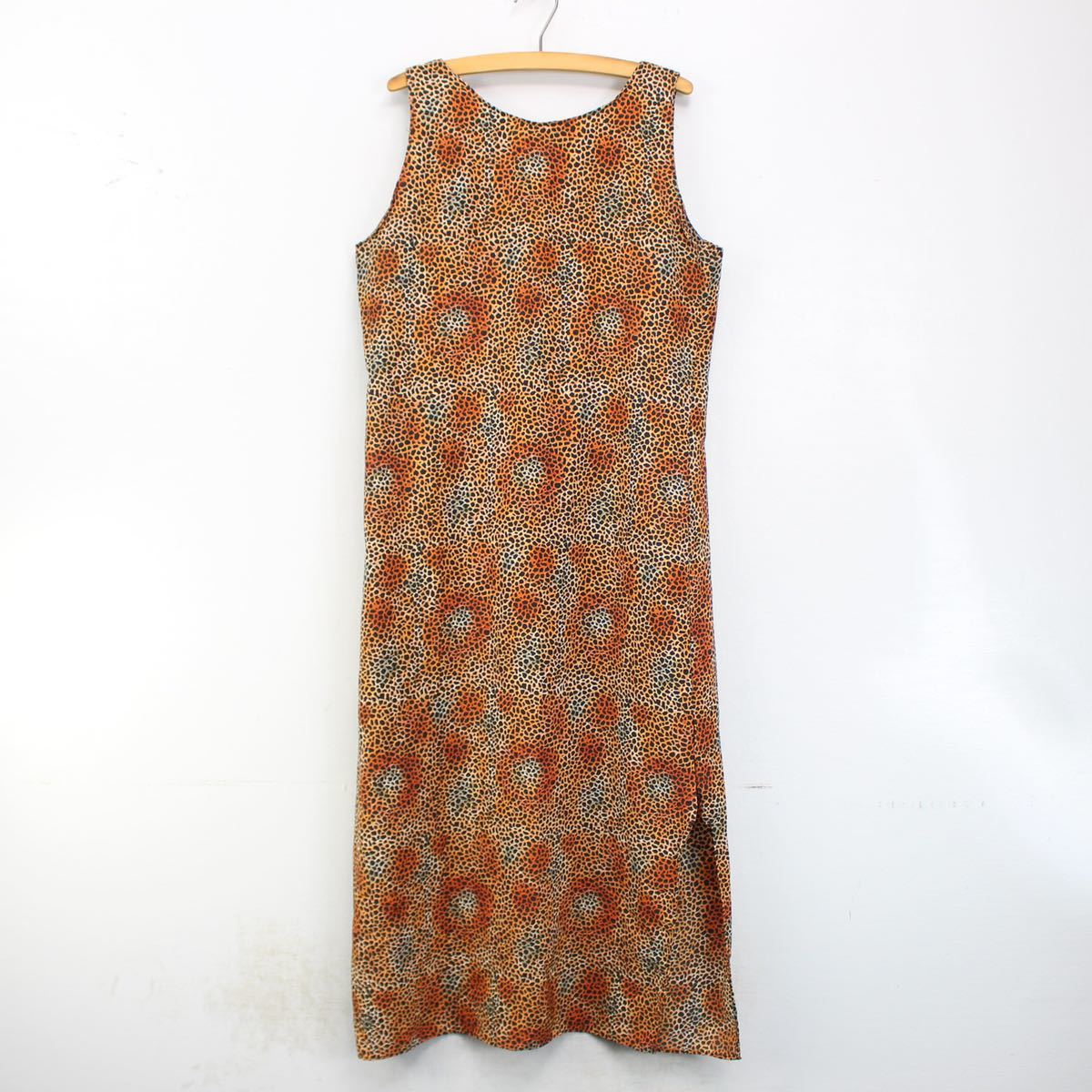 USA VINTAGE STYLE AMERICA LEOPARD PATTERNED NO SLEEVE ONE PIECE/アメリカ古着レオパード柄ノースリーブワンピース_画像5