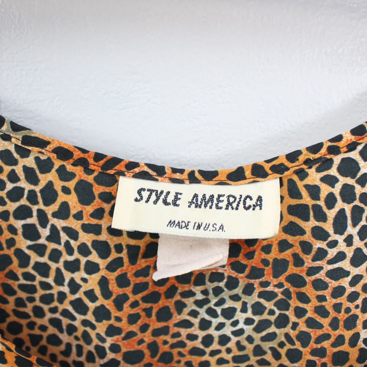USA VINTAGE STYLE AMERICA LEOPARD PATTERNED NO SLEEVE ONE PIECE/アメリカ古着レオパード柄ノースリーブワンピース_画像10