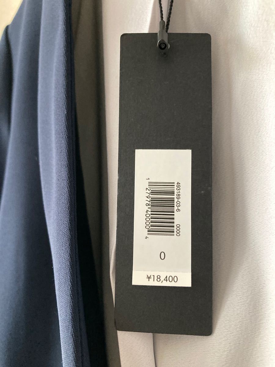 ノーカラージャケット　定価1.8  バナナリパブリック 　スーツ　紺　ダークブルー　サイズS   サイズ0  春　秋