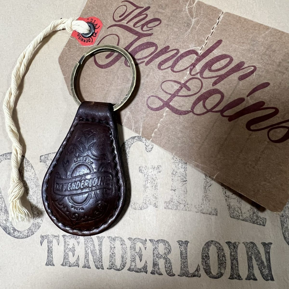 希少品！ TENDERLOIN PORTER tenderloin porter テンダーロイン ポーター キーリング キーホルダー ブラウン 茶  カウレザー 牛革 本店限定